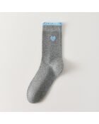Heart & Feston High Socks, Grau