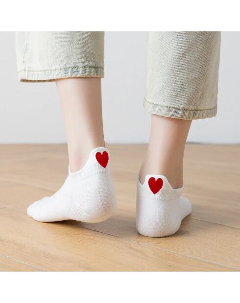 Calcetines Red Heart Tongue - Blancos