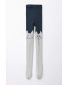 Lot de 2 Collants Chat Enfants Fille - Gris