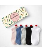 Confezione da 5 calzini rossi Coup de Coeur United - Multicolore
