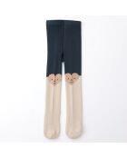 Lot de 2 Collants Coeur Enfants Fille - Beige