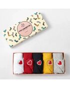 Lot de 5 Chaussettes Languette Coup de Coeur - Multicolore