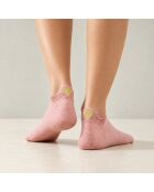 Confezione da 5 calzini da donna dorati con cinturino a cuore - Multicolore