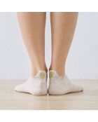 Confezione da 5 calzini da donna dorati con cinturino a cuore - Multicolore