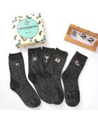 Strümpfe mit Glitter & Party High, Schwarz, 5er-Pack
