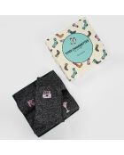 Strümpfe mit Glitter & Party High, Schwarz, 5er-Pack