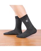Strümpfe mit Glitter & Party High, Schwarz, 5er-Pack