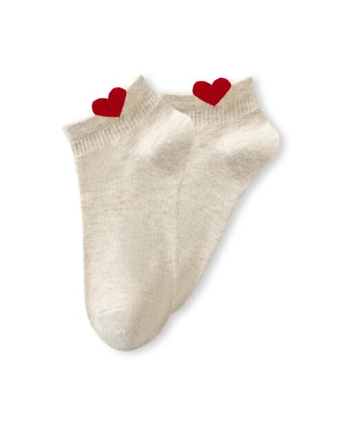 Calcetines medialitos Petit Coeur - Beige