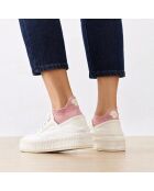 Chaussettes Languette Fleur - Bleu