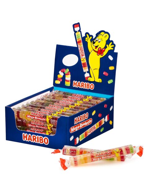 Mega Fruit Wheels 45 g - caja de 40
