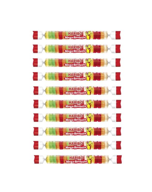 Mega Fruit Wheels 45 g - caja de 40