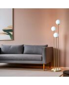 Lampadaire 8813 blanc et doré - D.30x150 cm