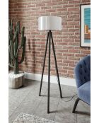 Lampadaire KS crème et noir - H.138 cm