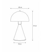 9094 zwarte tafellamp - H.41 cm