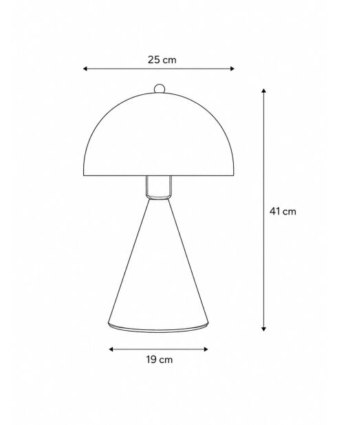 9094 zwarte tafellamp - H.41 cm