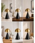 Lampe à poser 9094 patinée et noire - H.41 cm