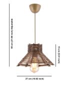 Suspension Hope marron - H.55 cm