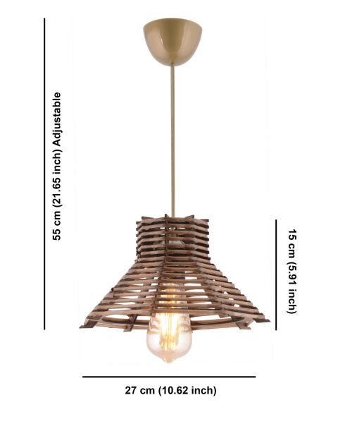 Suspension Hope marron - H.55 cm