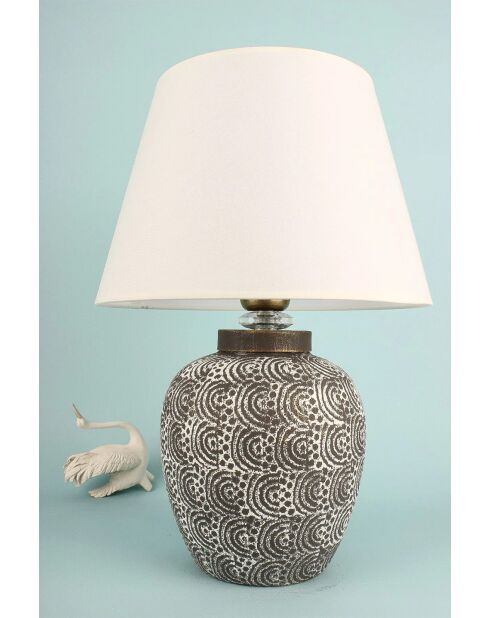 Lampe à poser YL687 grise et blanche - H.42 cm