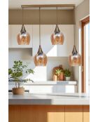 9062 Suspension aus Honig und Gold - H.80 cm