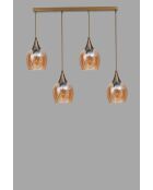9062 Suspension aus Honig und Gold - H.80 cm