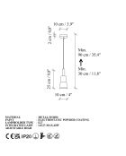 Suspension Elwood verte - H.30-90 cm