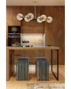 Suspensión 8797 en ámbar, dorado y negro - H.65 cm