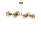 Suspensión 8797 en ámbar, dorado y negro - H.65 cm