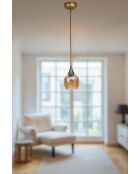 Suspension 9062 miel et dorée - H.80 cm
