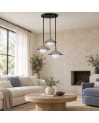 Pendelleuchte Plise grau - 67x67x96 cm