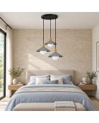 Pendelleuchte Plise grau - 67x67x96 cm