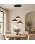 Suspension Plise marron foncé - 67x67x96 cm