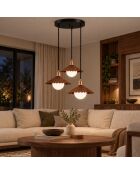 Suspension Plise marron foncé - 67x67x96 cm