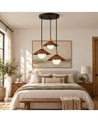 Suspension Plise marron foncé - 67x67x96 cm