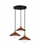 Suspension Plise marron foncé - 67x67x96 cm
