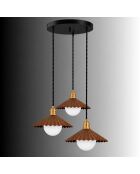Suspension Plise marron foncé - 67x67x96 cm