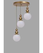 9050 hanglamp in wit en goud - H.80 cm