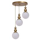9050 hanglamp in wit en goud - H.80 cm