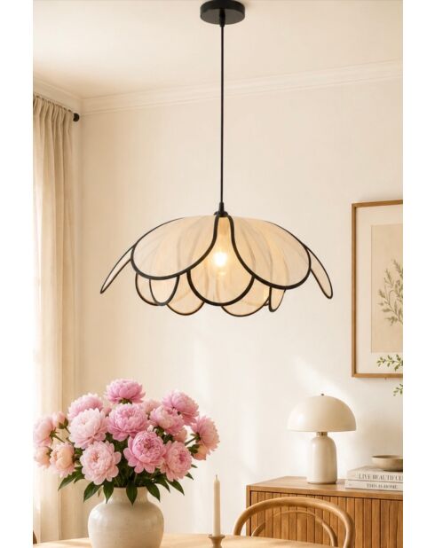 Suspension Rose écrue - D.60 cm