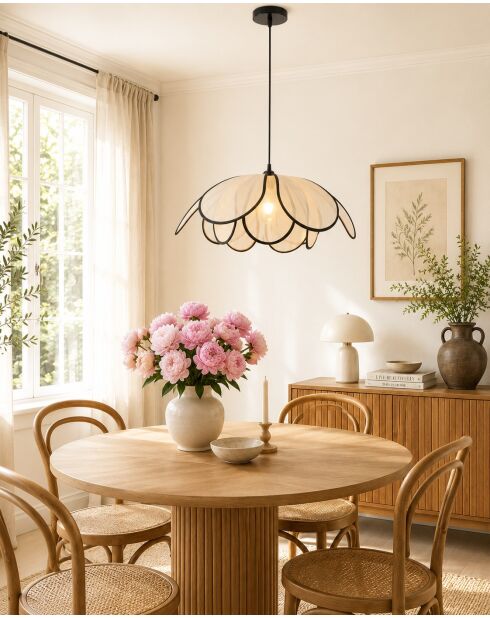 Suspension Rose écrue - D.60 cm