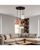 Novella meerkleurige hanglamp - H.35-90 cm