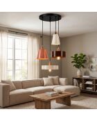 Novella meerkleurige hanglamp - H.35-90 cm