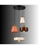 Novella meerkleurige hanglamp - H.35-90 cm