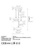Novella meerkleurige hanglamp - H.35-90 cm