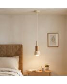 Elwood beige hanglamp - H.30-90 cm