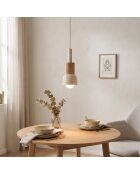 Elwood beige hanglamp - H.30-90 cm