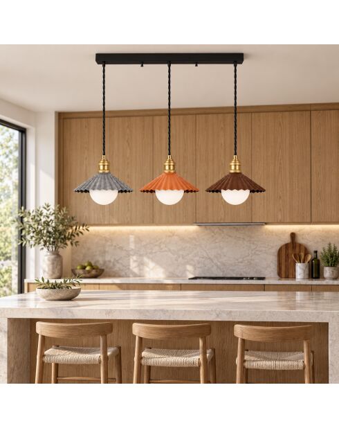 Suspension Plise multicolore - 32x105x96 cm