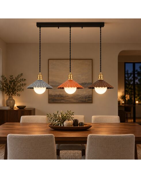 Suspension Plise multicolore - 32x105x96 cm