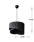 Taartsuspensie zwart - H.65 cm