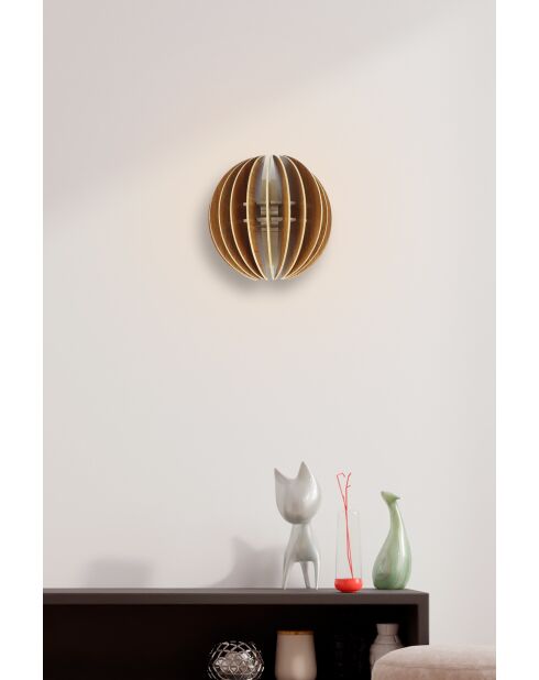 Applique murale 208-SK noyer - H.19,5 cm